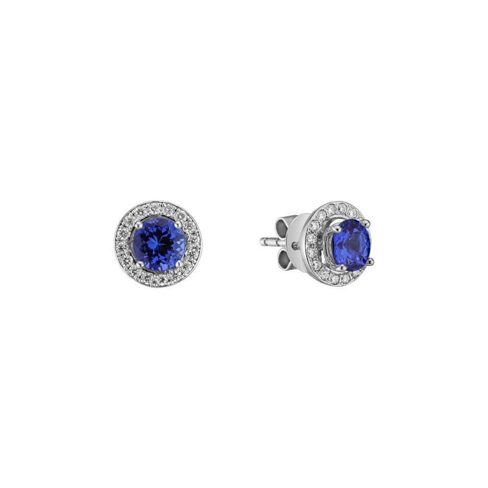 Diamond earrings with Tanzanite Sparkling Rain