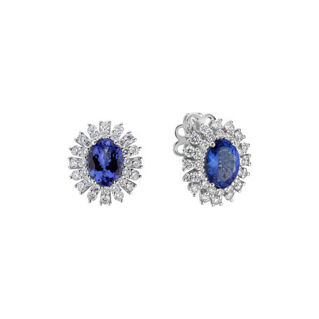 Diamond earrings with Tanzanite Fairytale Goddess