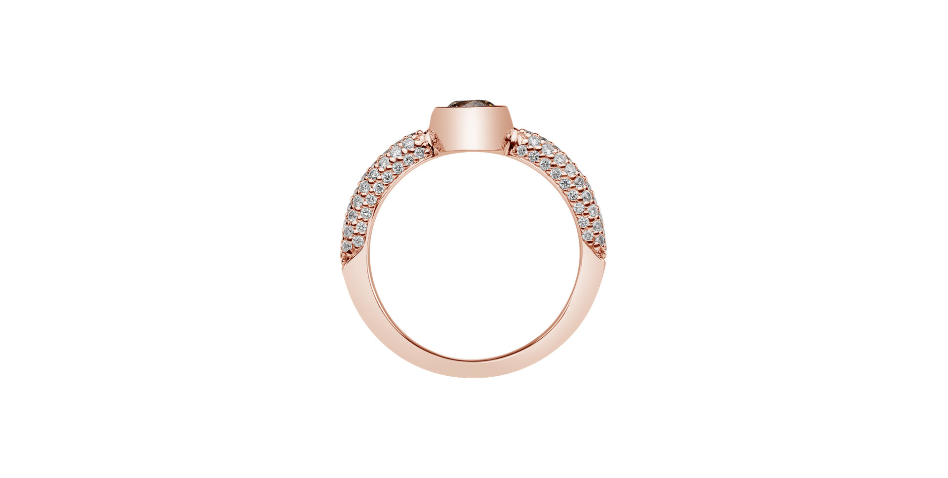 Ring with brown and white diamonds Miracle Ray