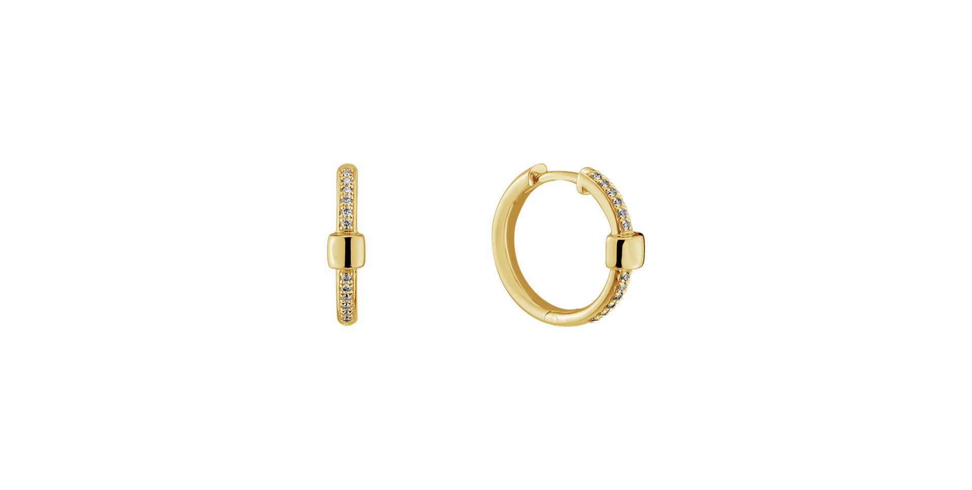 Diamond earrings Charming Square