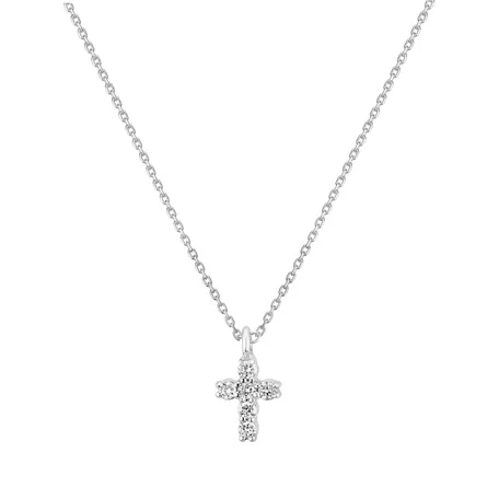 Diamond necklace Glossy Cross