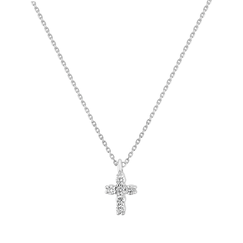 Diamond necklace Glossy Cross