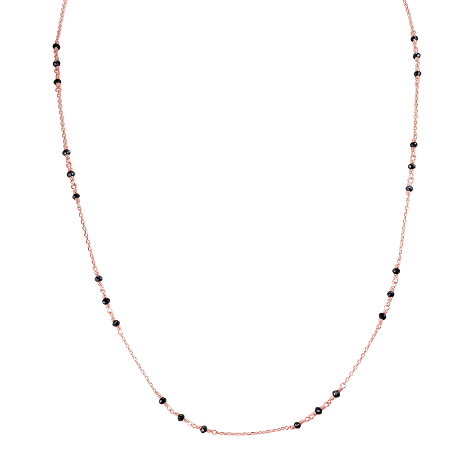 Necklace with black diamonds Deep Melody