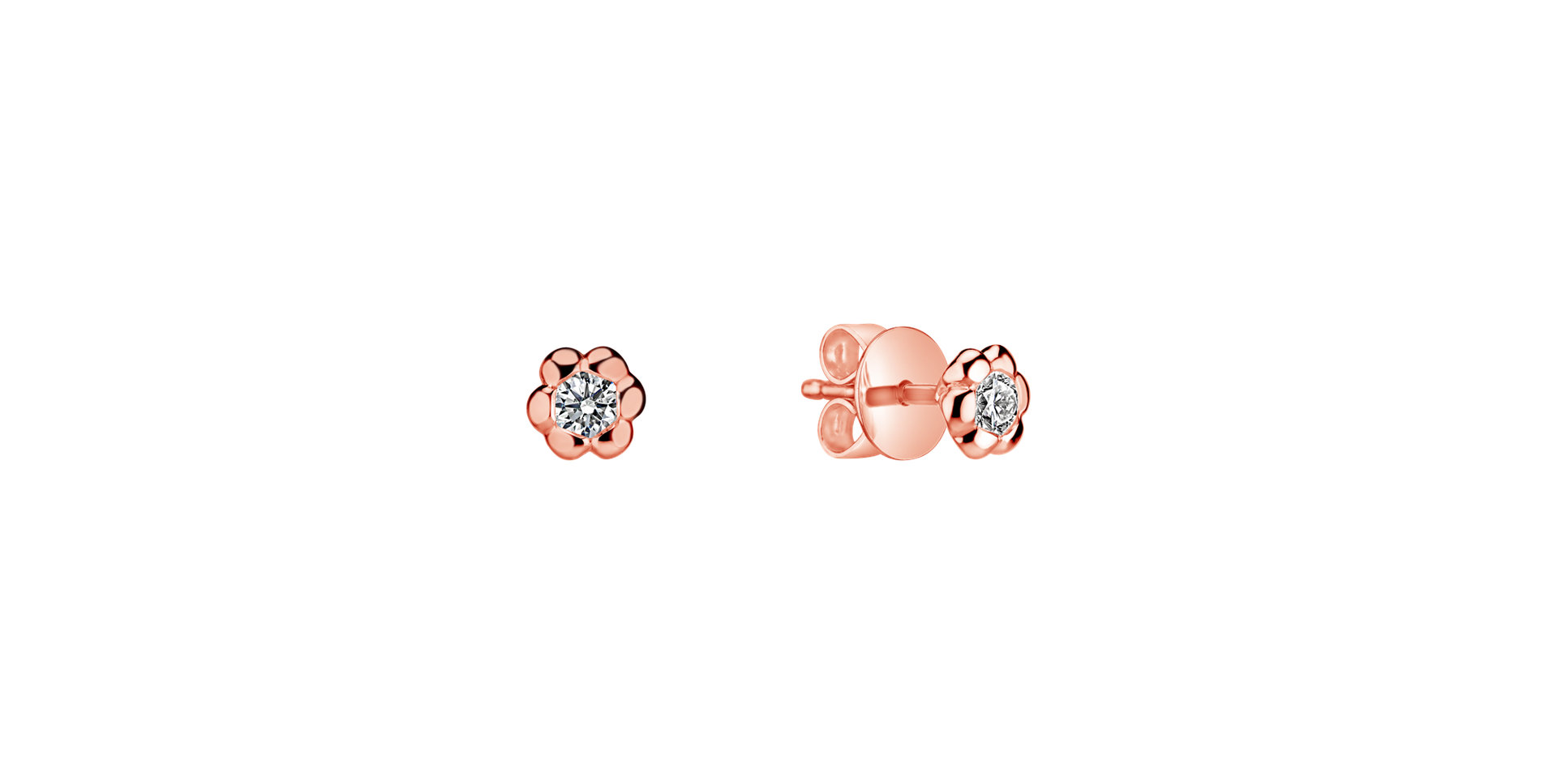 Diamond earrings Blooming Love