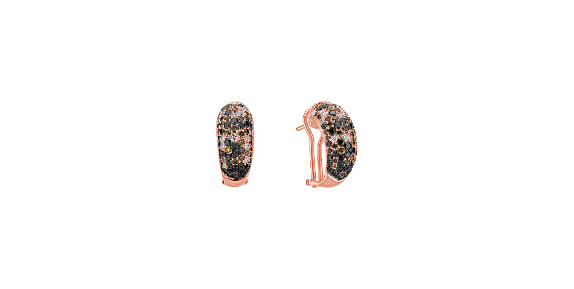 Earrings with coloured diamonds Inferno Angel