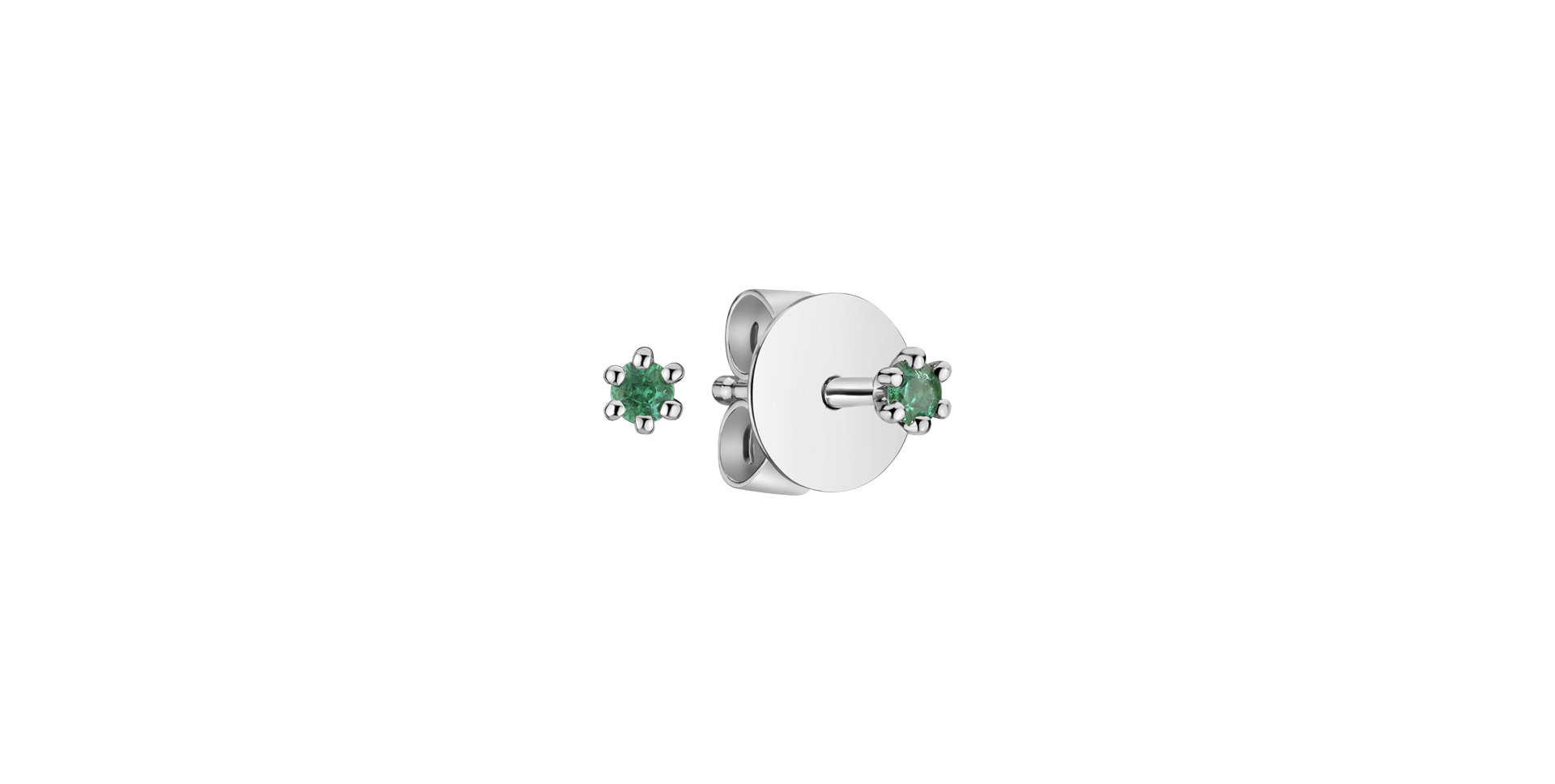 Earrings with Emerald Vesper Romance
