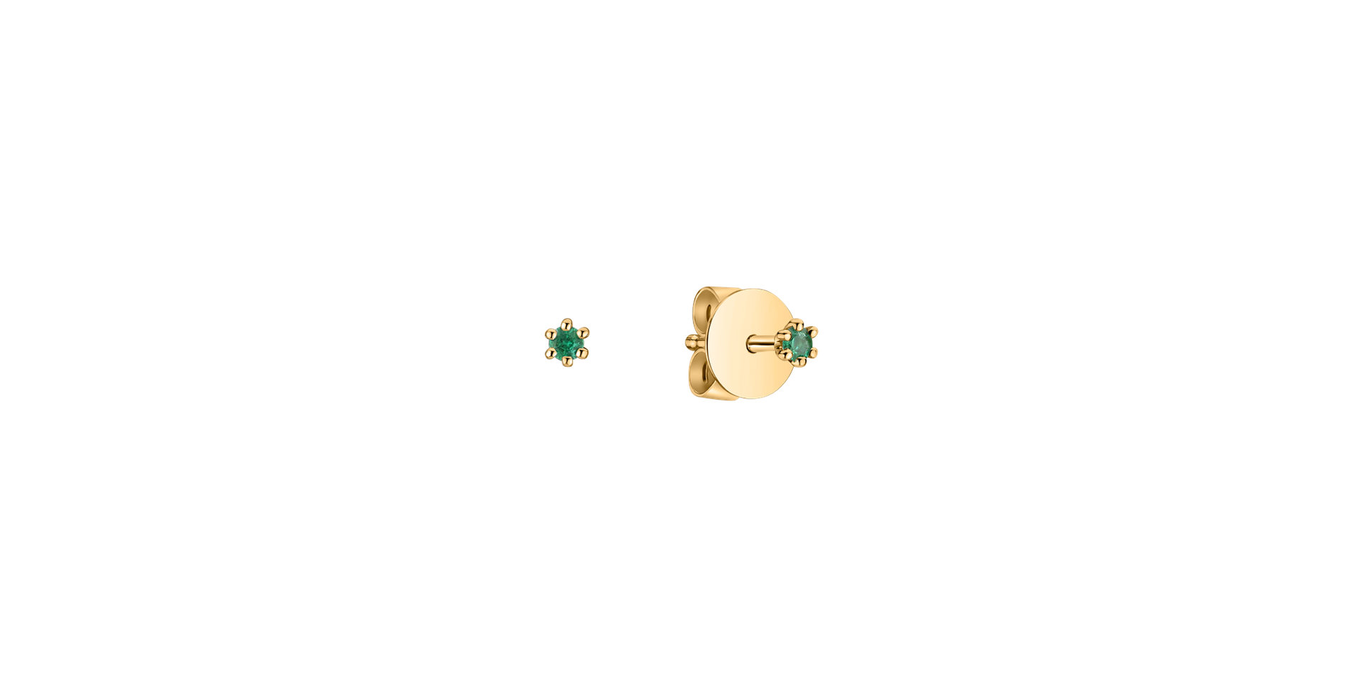 Earrings with Emerald Vesper Romance
