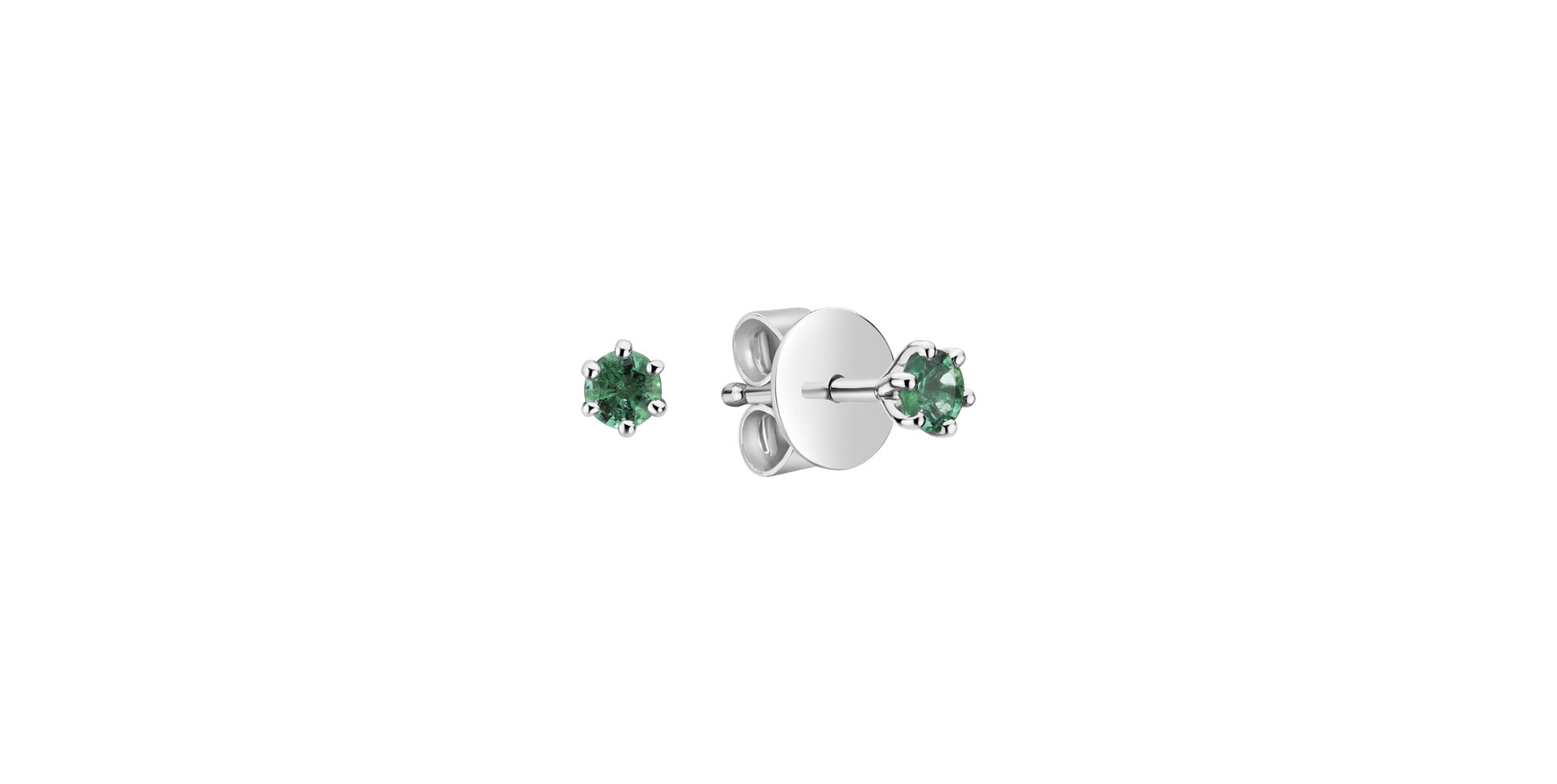 Earrings with Emerald Vesper Romance
