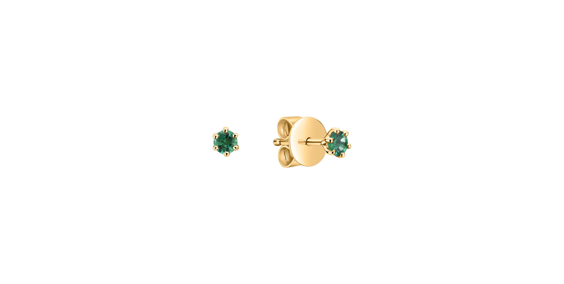 Earrings with Emerald Vesper Romance