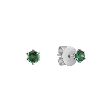 Earrings with Emerald Vesper Romance