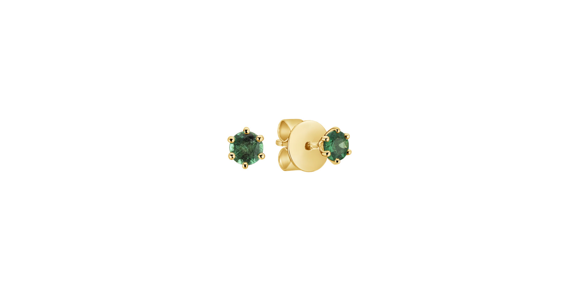 Earrings with Emerald Vesper Romance