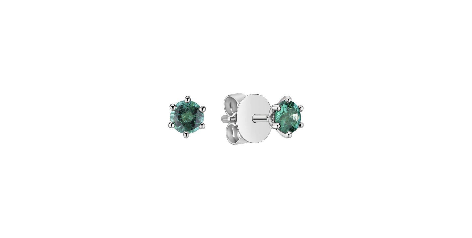 Earrings with Emerald Vesper Romance