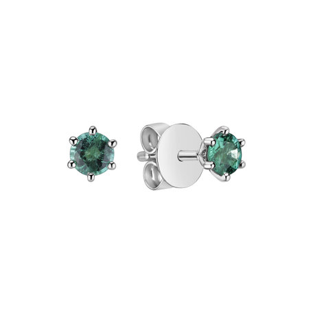 Earrings with Emerald Vesper Romance