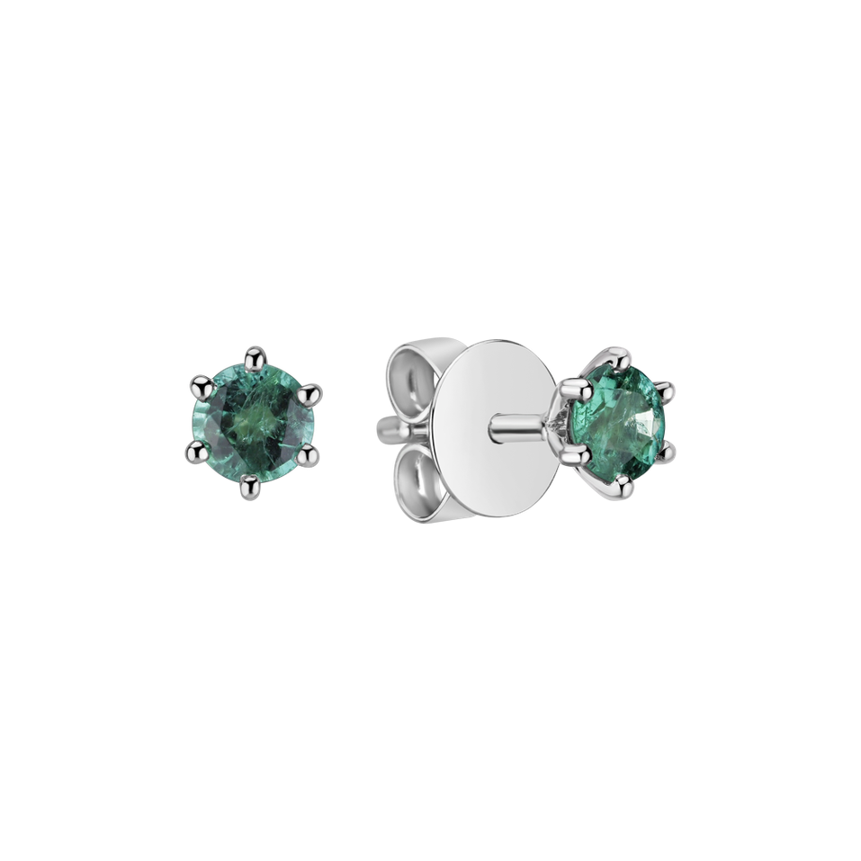 Earrings with Emerald Vesper Romance