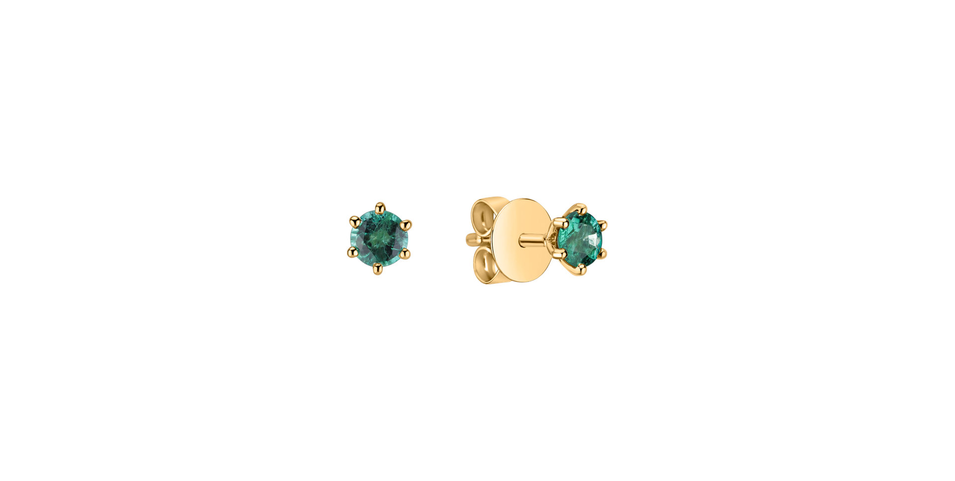Earrings with Emerald Vesper Romance