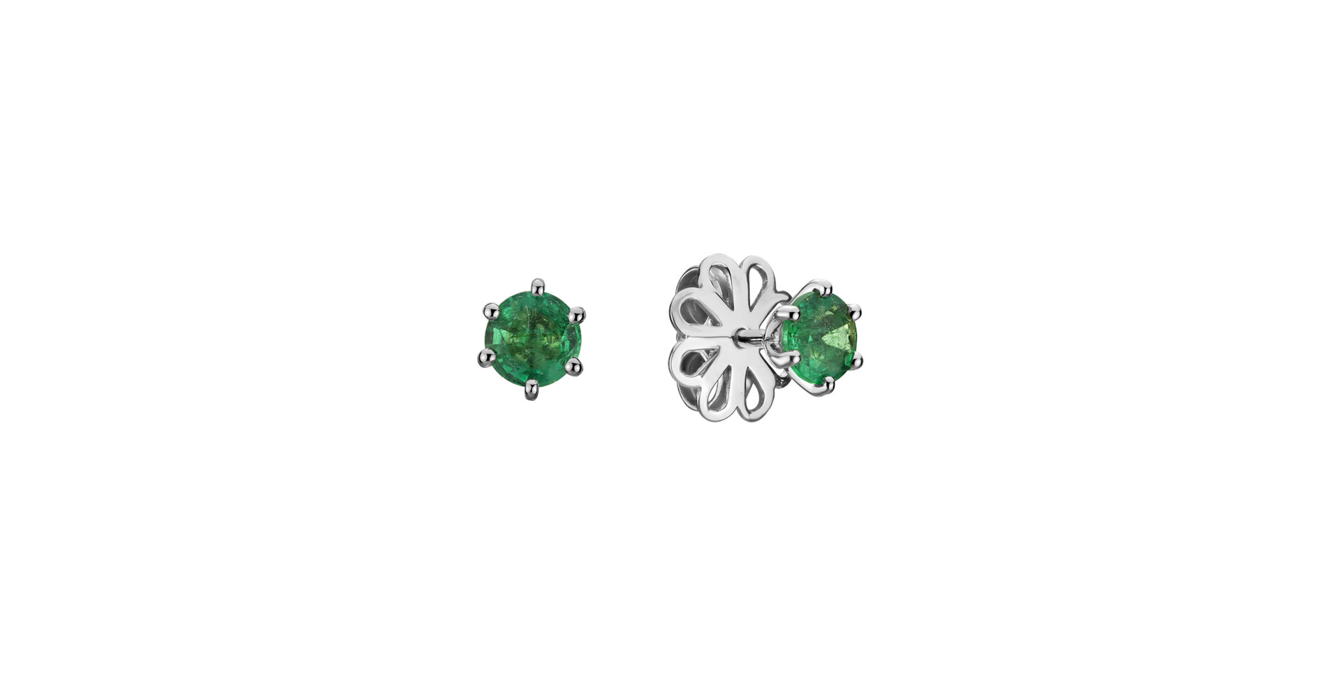 Earrings with Emerald Vesper Romance