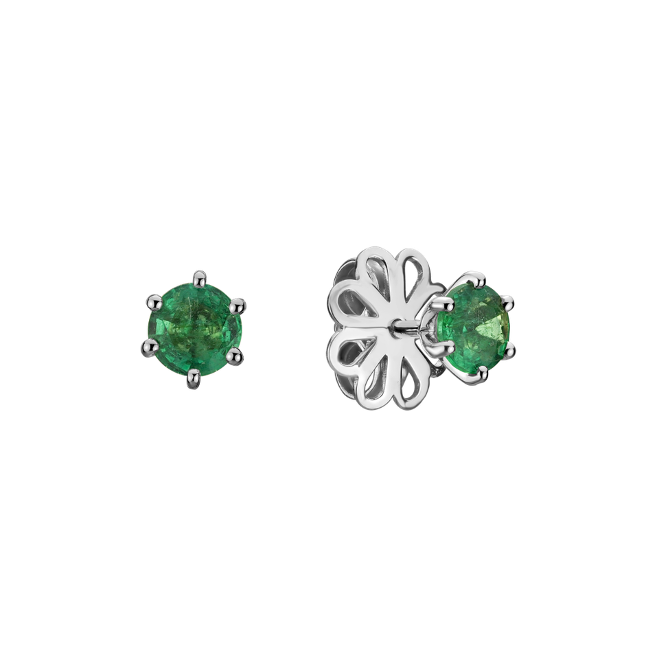 Earrings with Emerald Vesper Romance