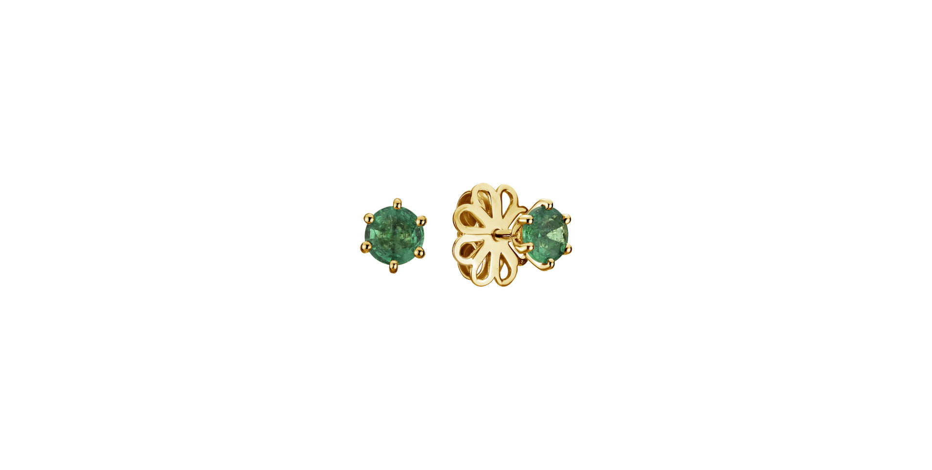 Earrings with Emerald Vesper Romance