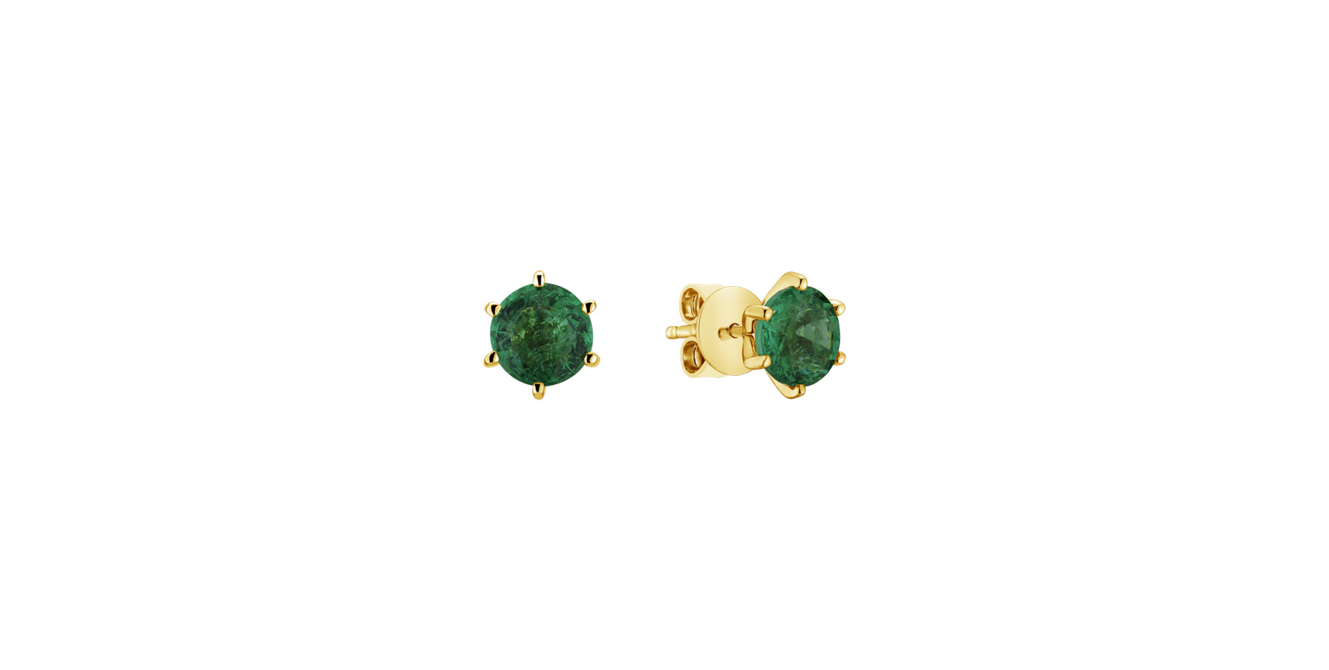 Earrings with Emerald Vesper Romance