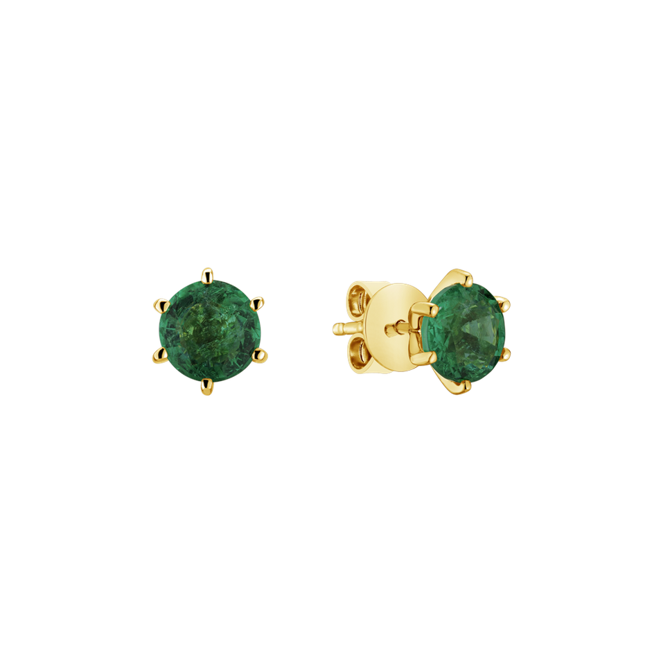 Earrings with Emerald Vesper Romance