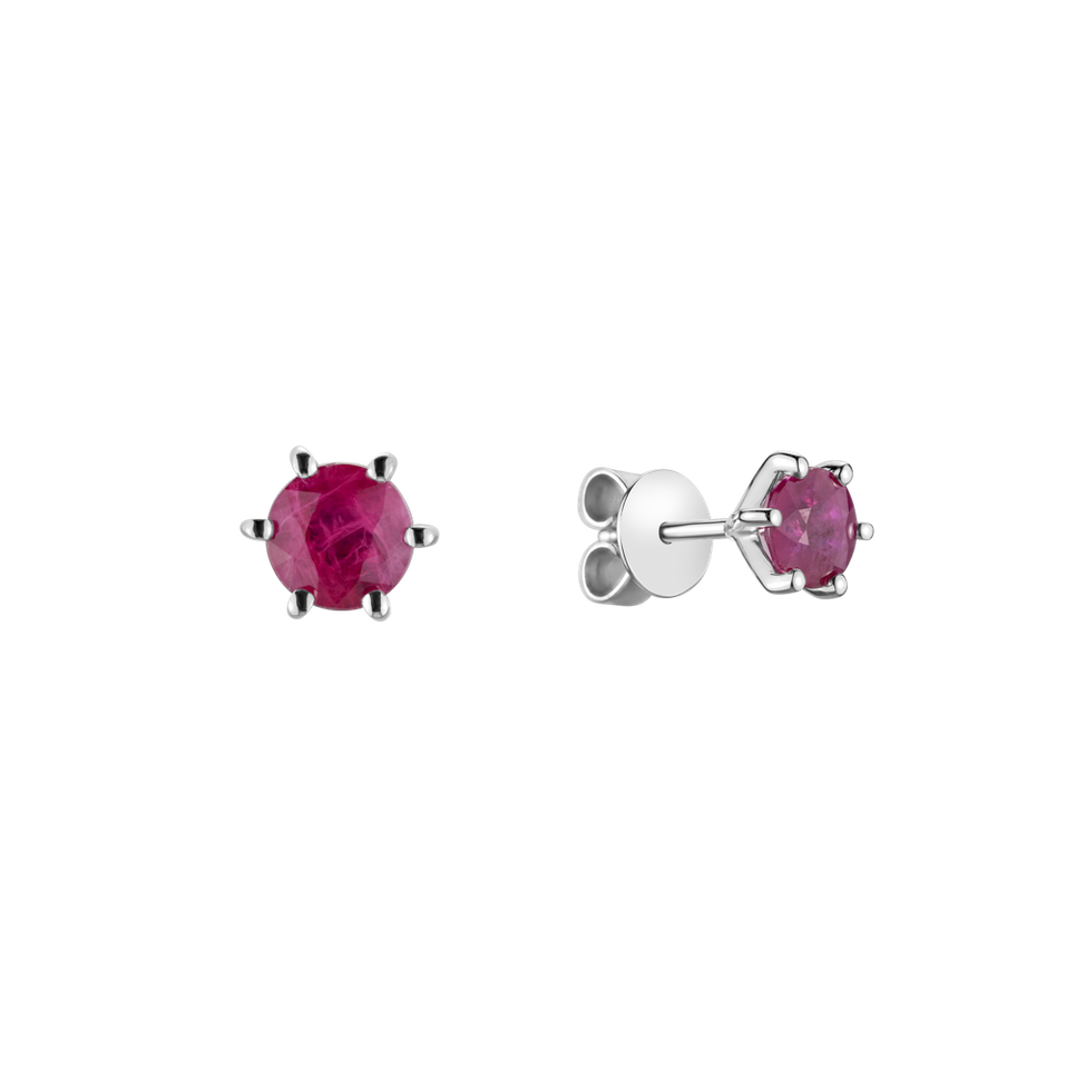 Earrings with Ruby Vesper Romance