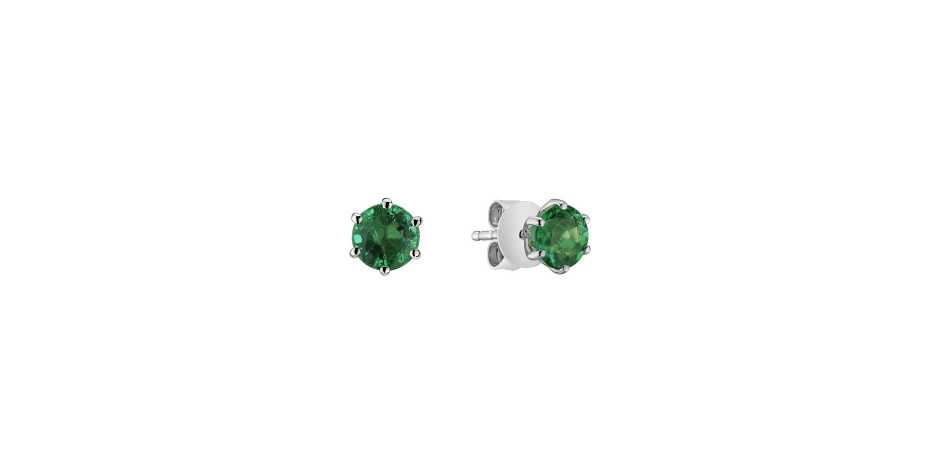 Earrings with Emerald Vesper Romance