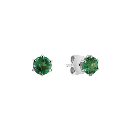 Earrings with Emerald Vesper Romance
