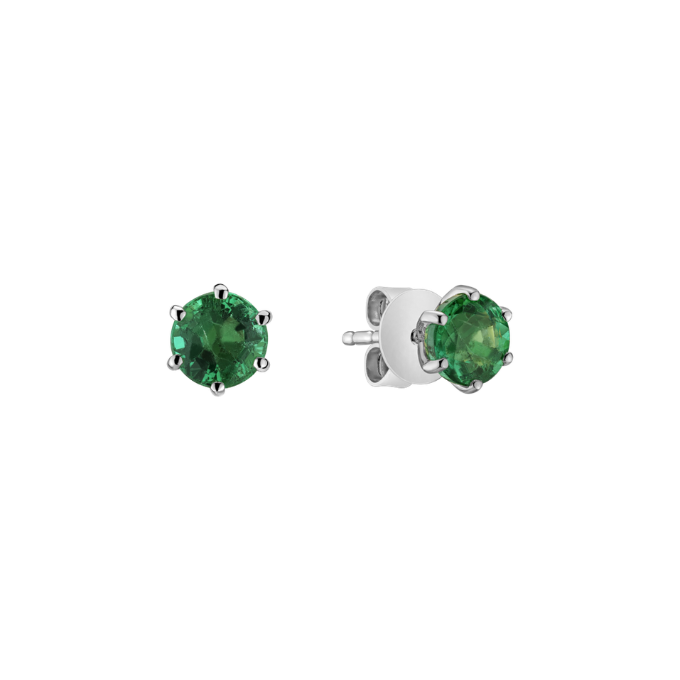 Earrings with Emerald Vesper Romance