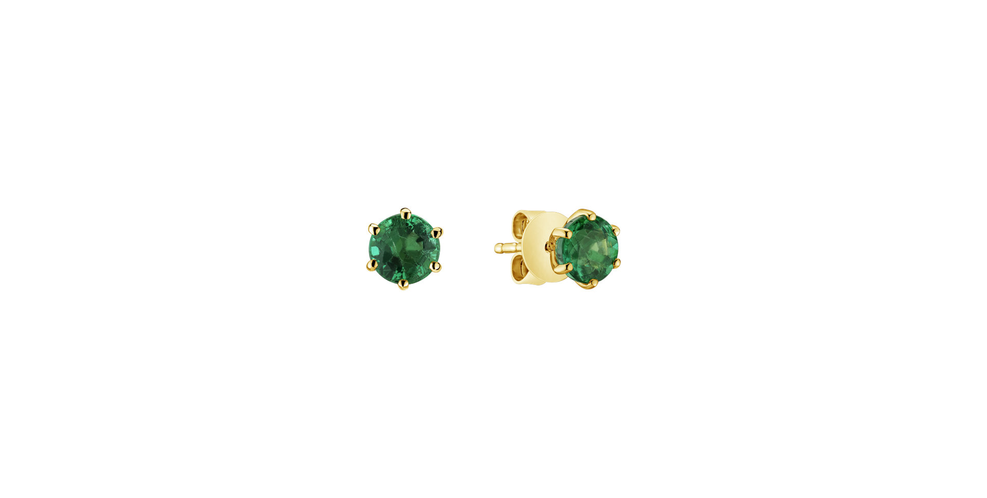 Earrings with Emerald Vesper Romance
