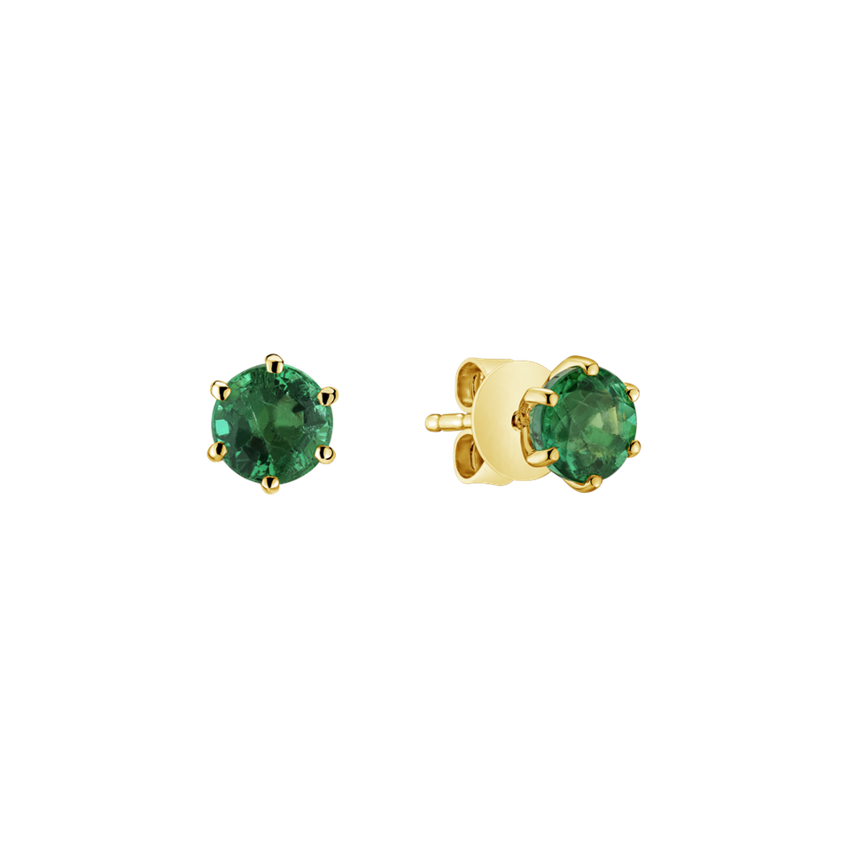 Earrings with Emerald Vesper Romance