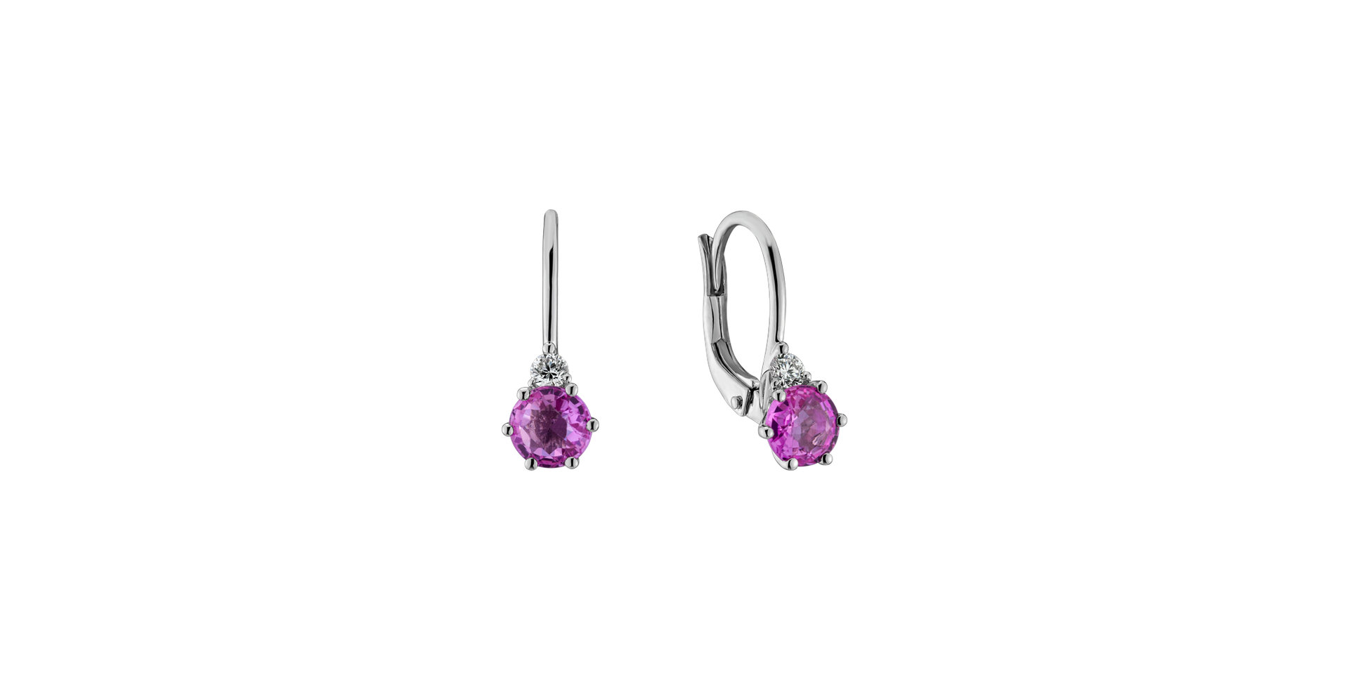 Diamond earrings with Sapphire Lux