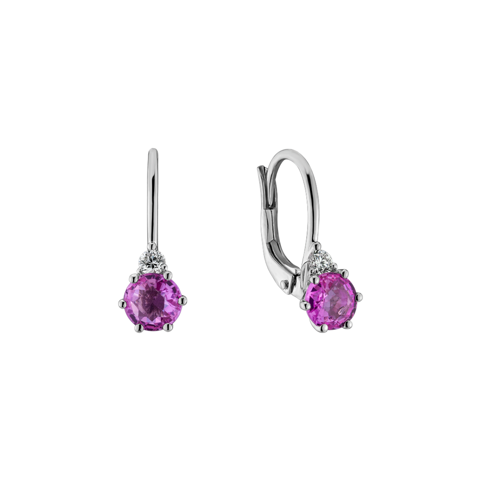 Diamond earrings with Sapphire Lux