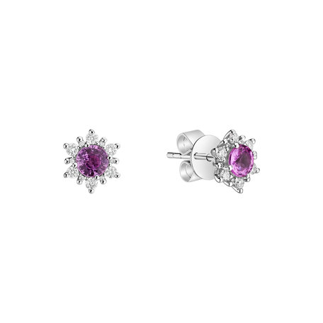 Diamond earrings with Sapphire Snow Star