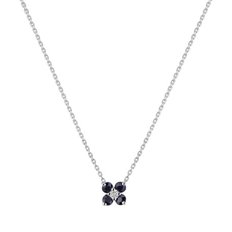 Diamond necklace with Sapphire Divine Bloom