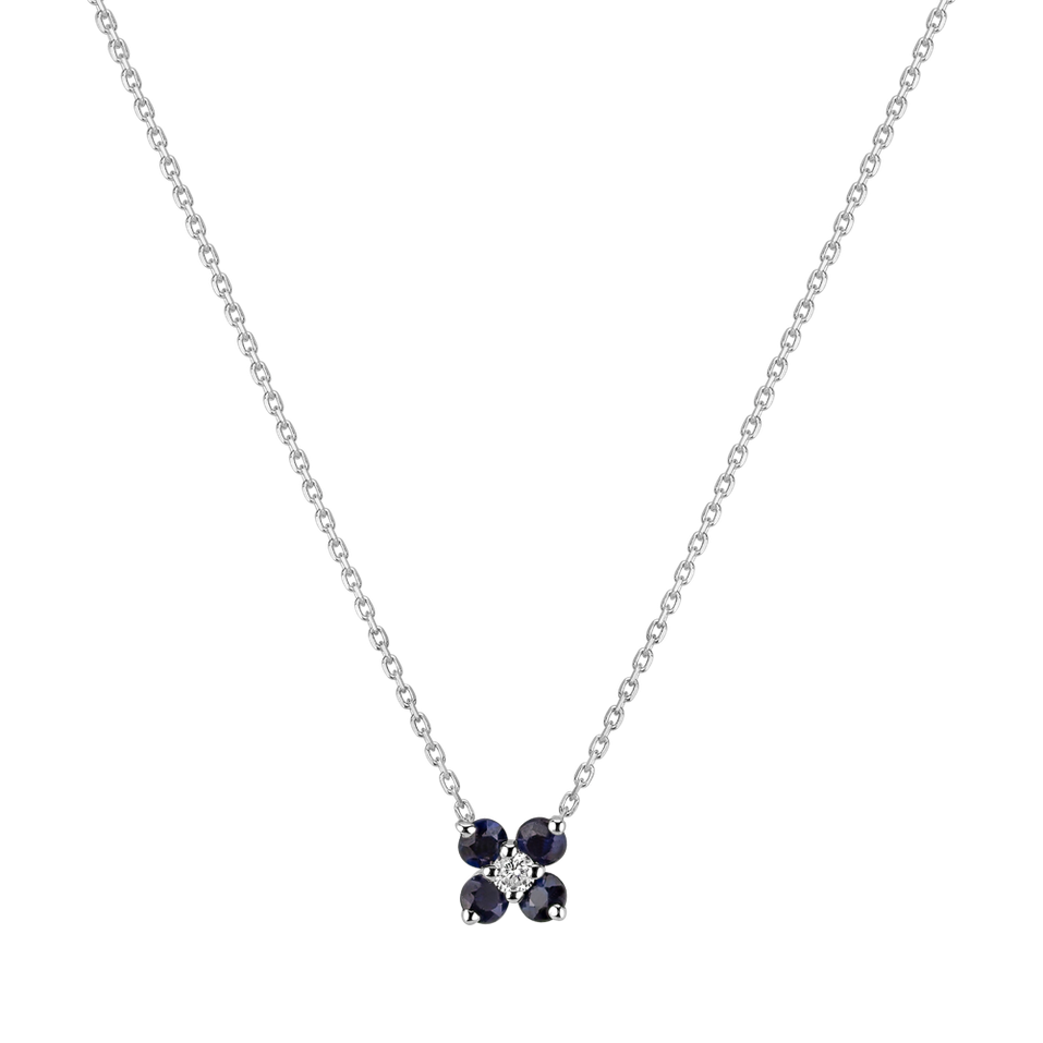 Diamond necklace with Sapphire Divine Bloom