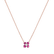 Diamond necklace with Ruby Divine Bloom3