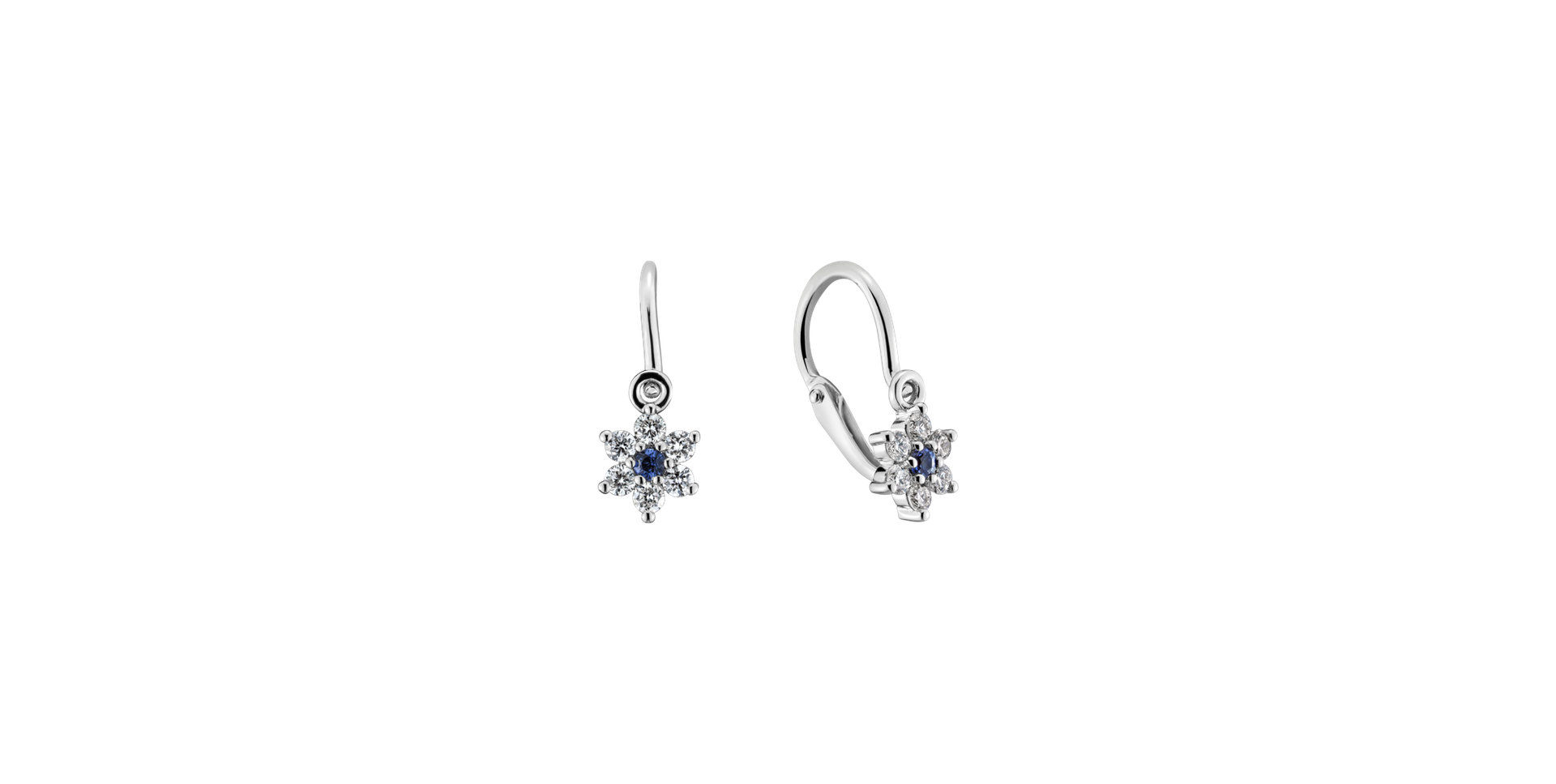Diamond earrings with Sapphire Early Sparks