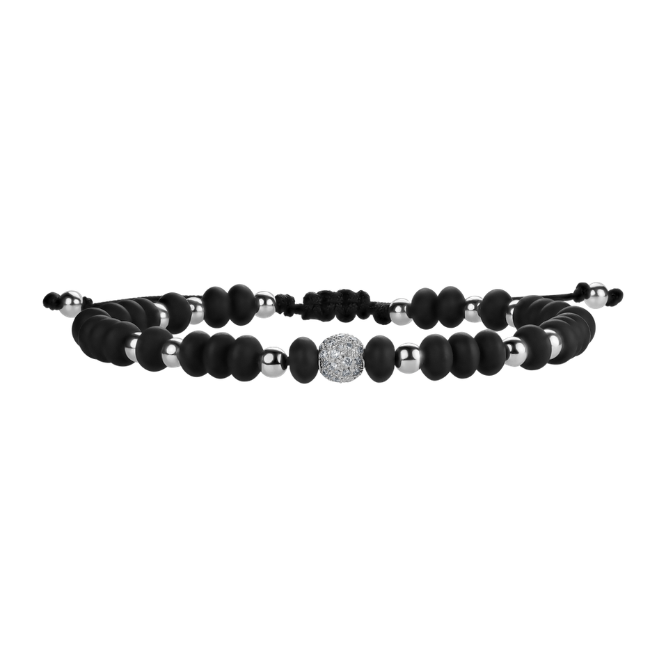 Diamond bracelet with Onyx Mirror Black