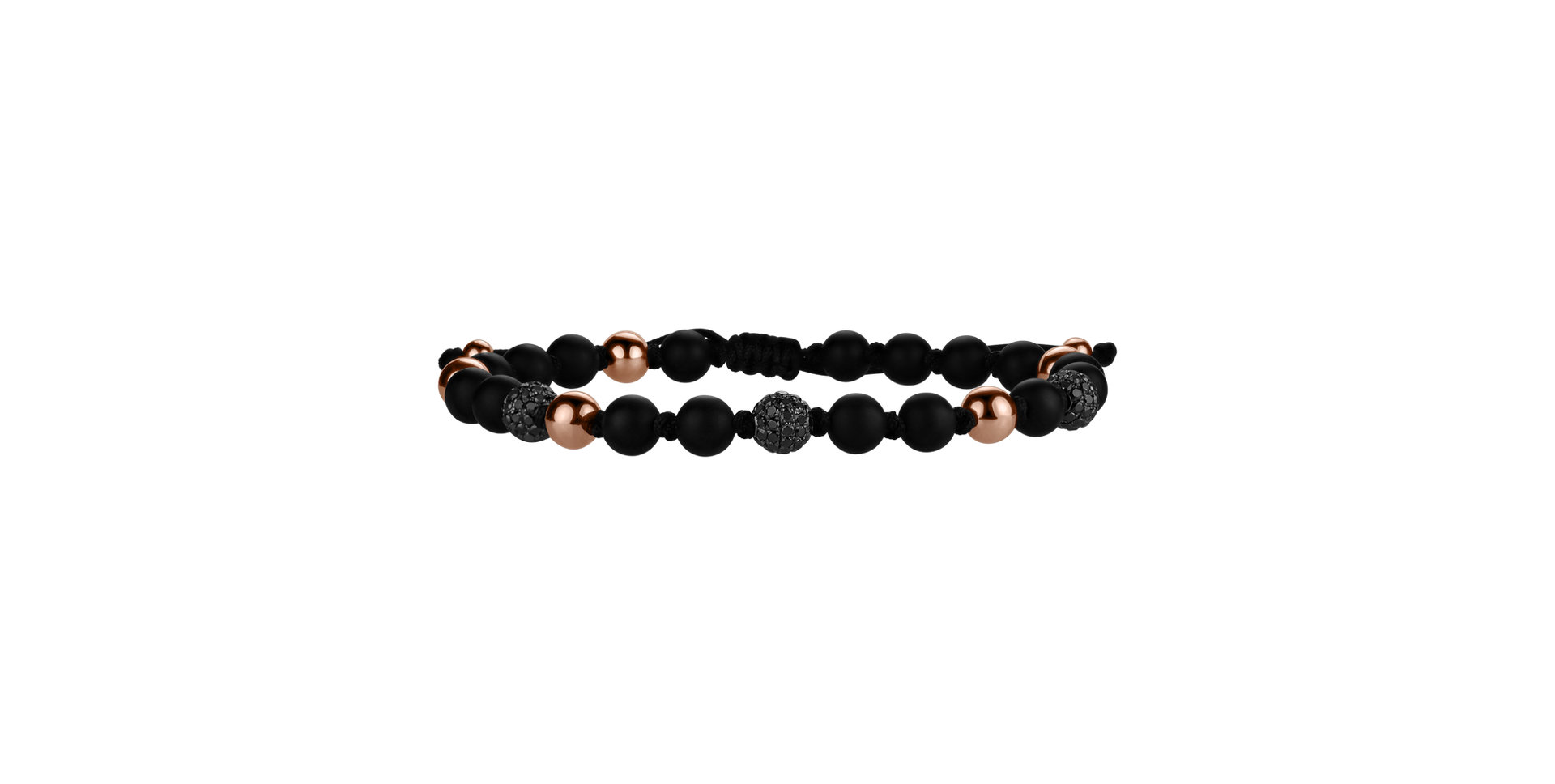 Bracelet with Agate and black diamonds Eternal Element