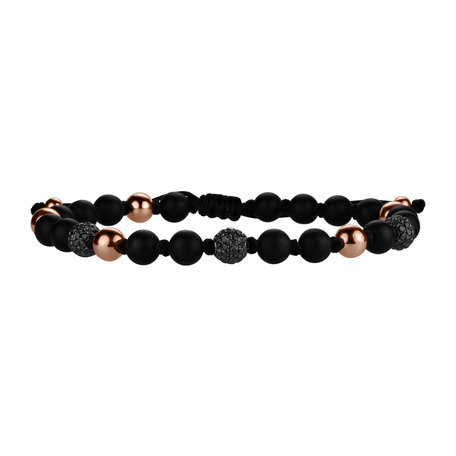 Bracelet with Agate and black diamonds Eternal Element