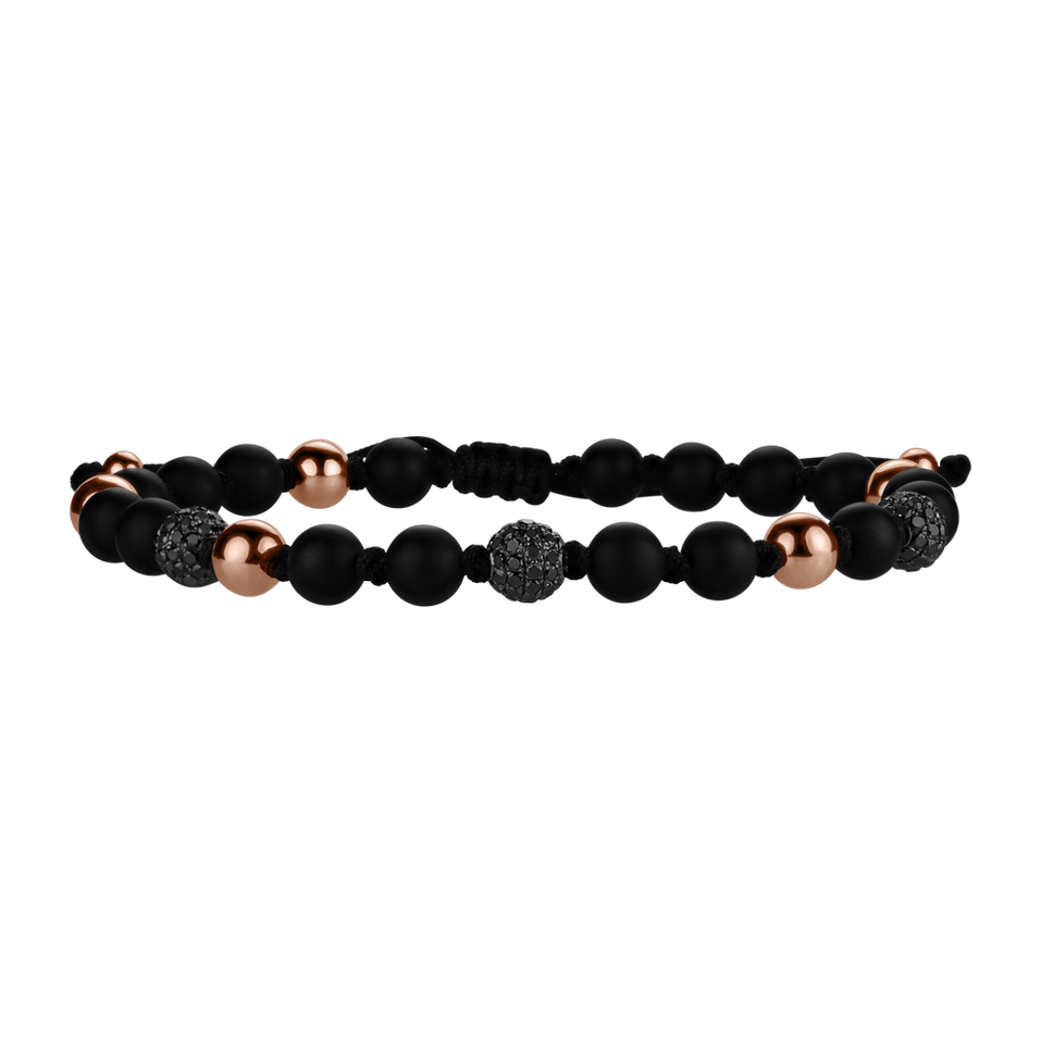 Bracelet with Agate and black diamonds Eternal Element