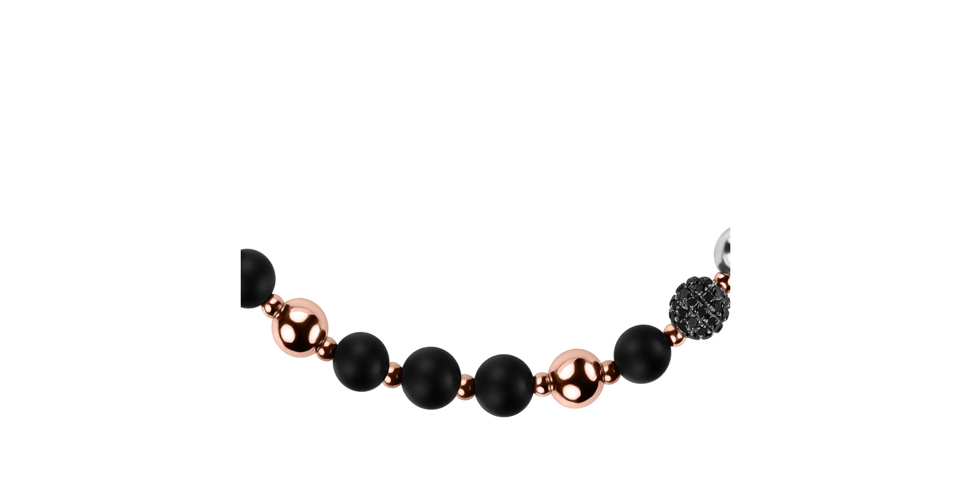 Bracelet with Agate and black diamonds Lovely Element