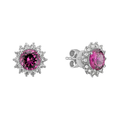 Diamond earrings with Tourmaline Stellar Hope