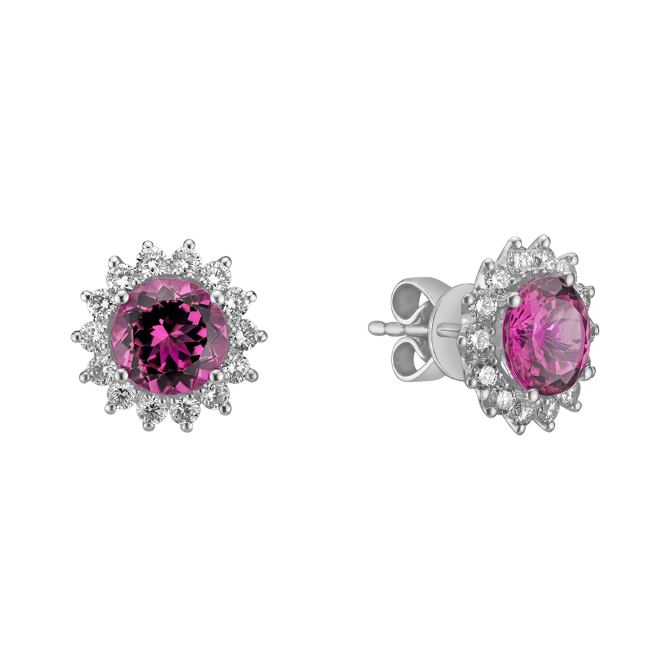 Diamond earrings with Tourmaline Stellar Hope