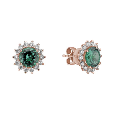 Diamond earrings with Tourmaline Stellar Hope