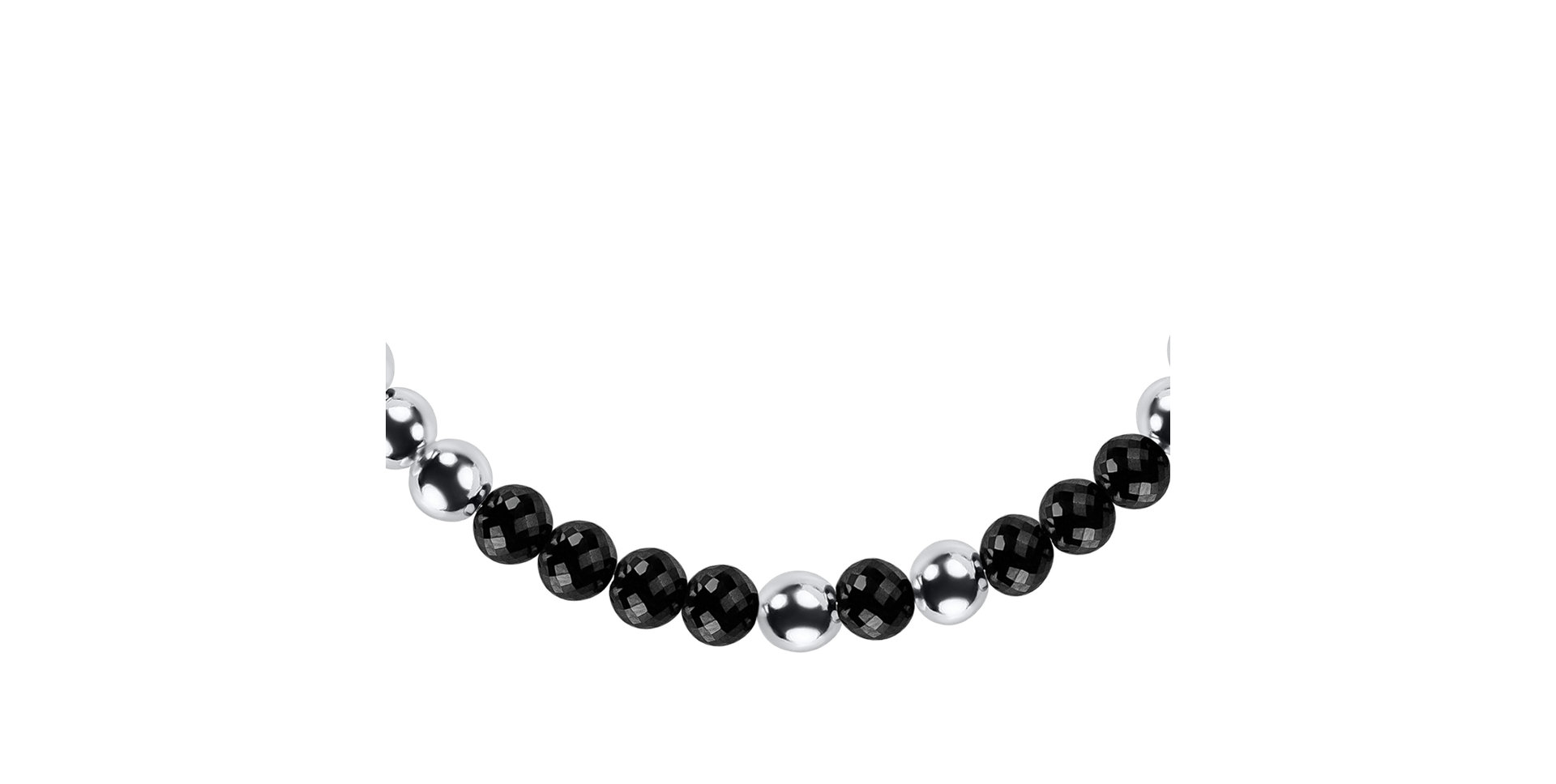 Bracelet with black diamonds Marbles Mood