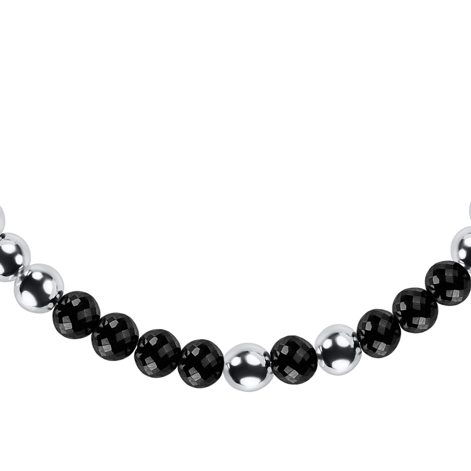 Bracelet with black diamonds Marbles Mood