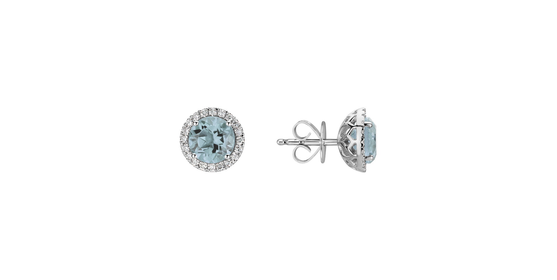 Diamond earrings with Topaz Sky Eternal Sunshine