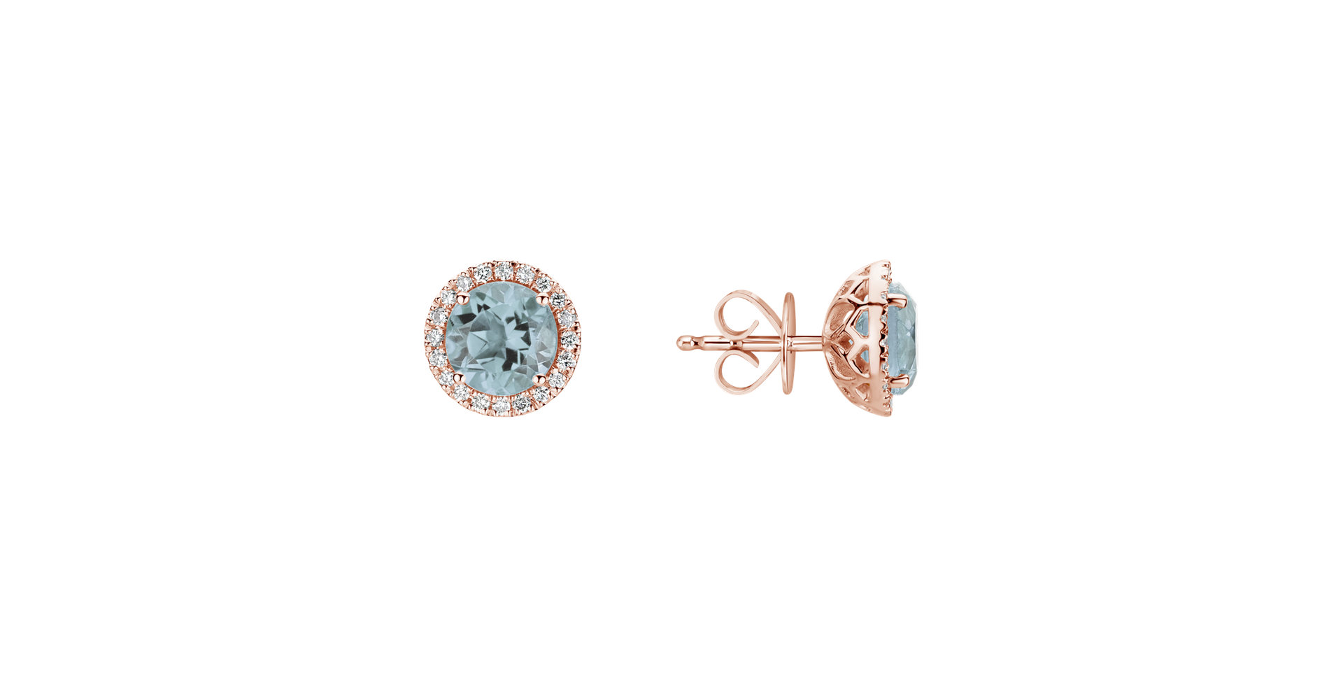 Diamond earrings with Topaz Sky Eternal Sunshine