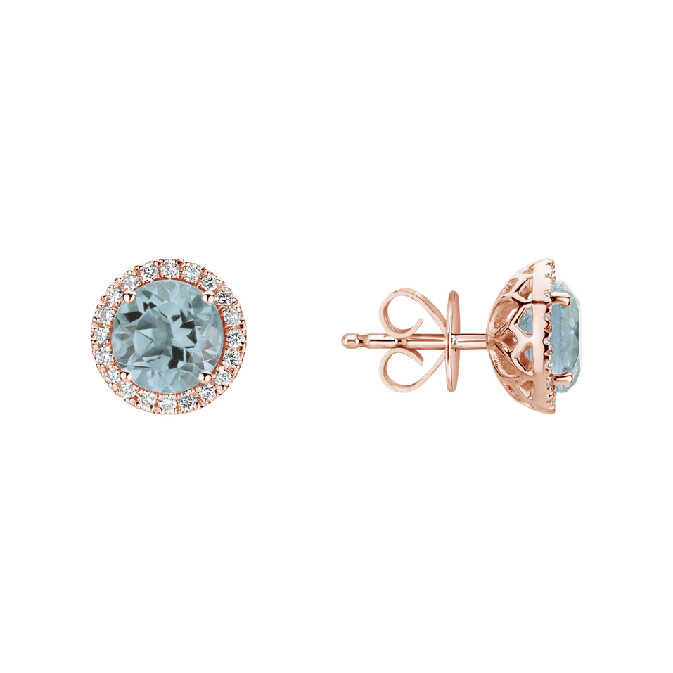 Diamond earrings with Topaz Sky Eternal Sunshine